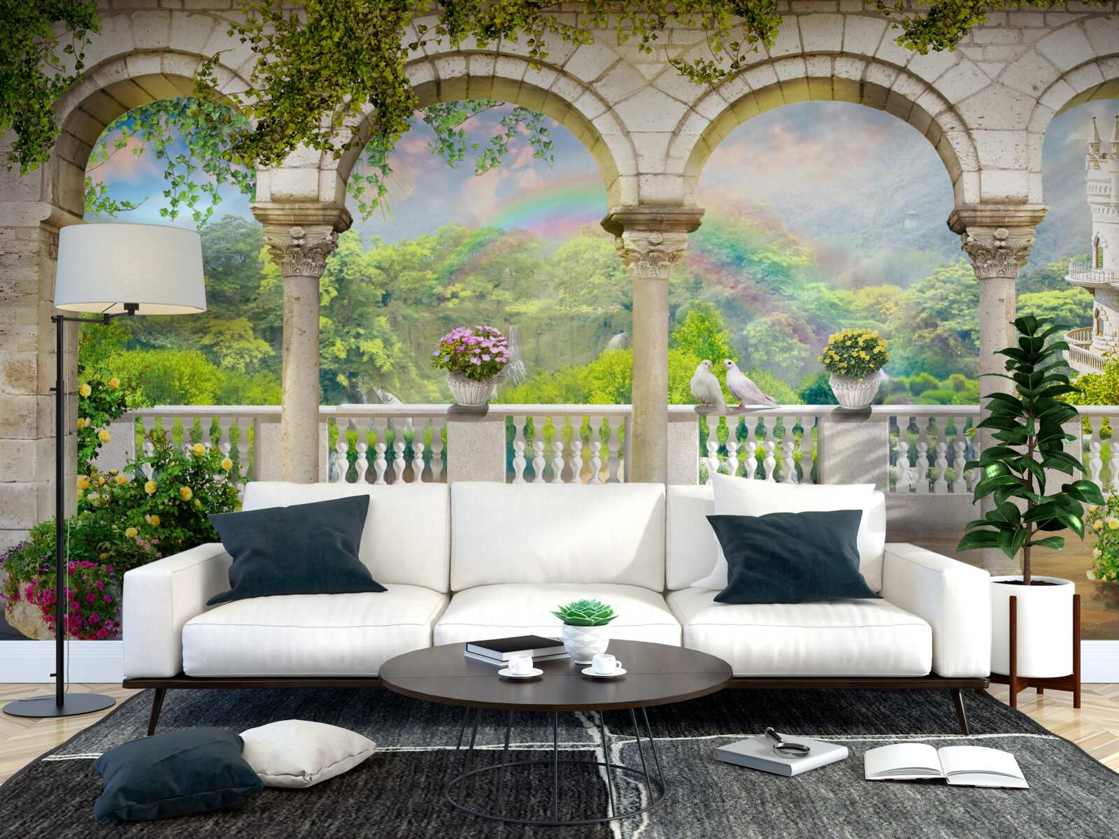 Fototapet palat cu coloane în formă de arcuri