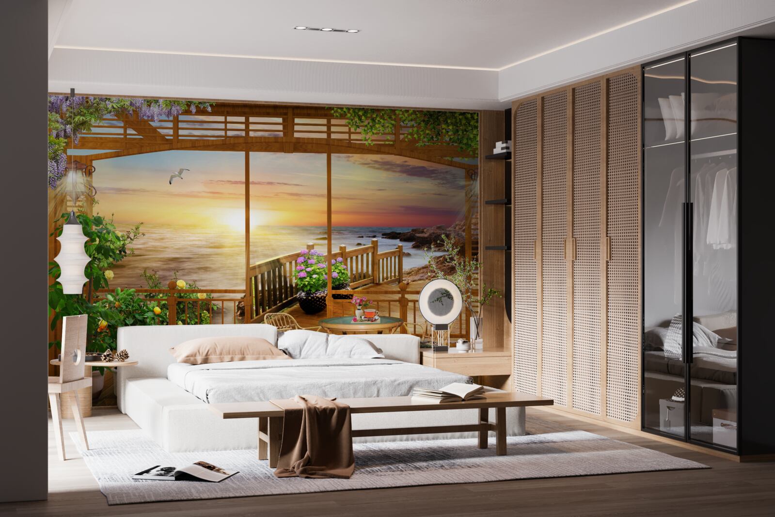 Fototapet terasă cu vedere la mare