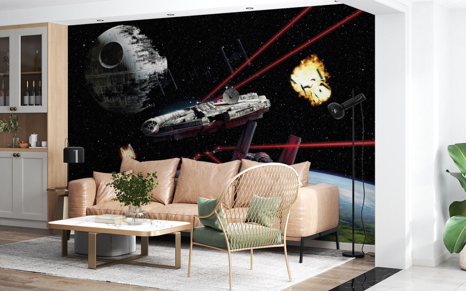 Fototapet bătălii spațiale