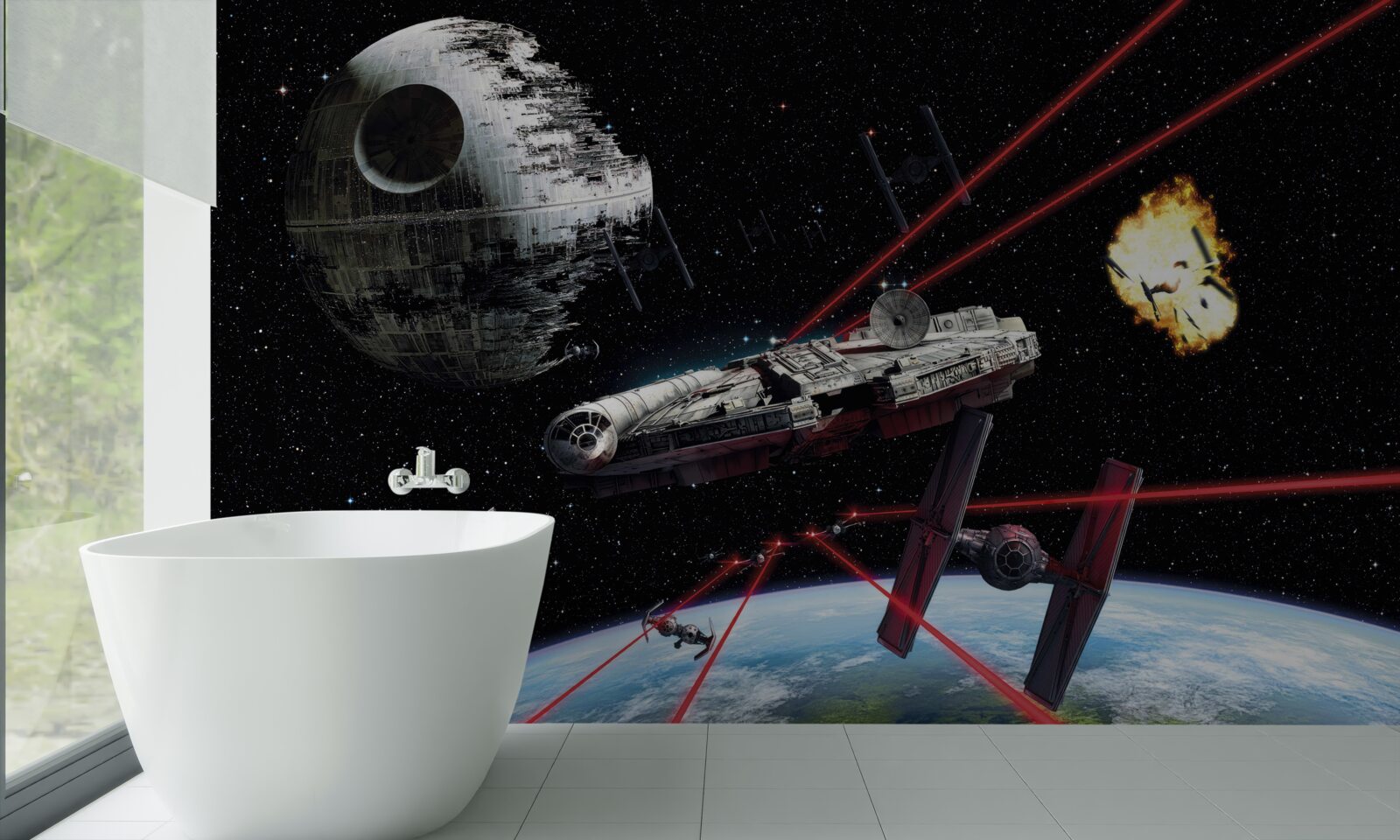 Fototapet bătălii spațiale