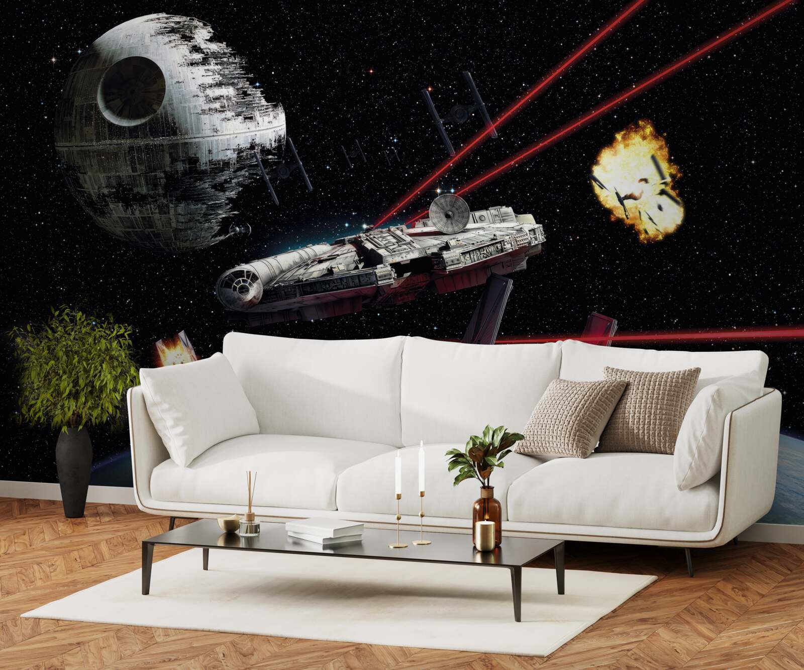 Fototapet bătălii spațiale