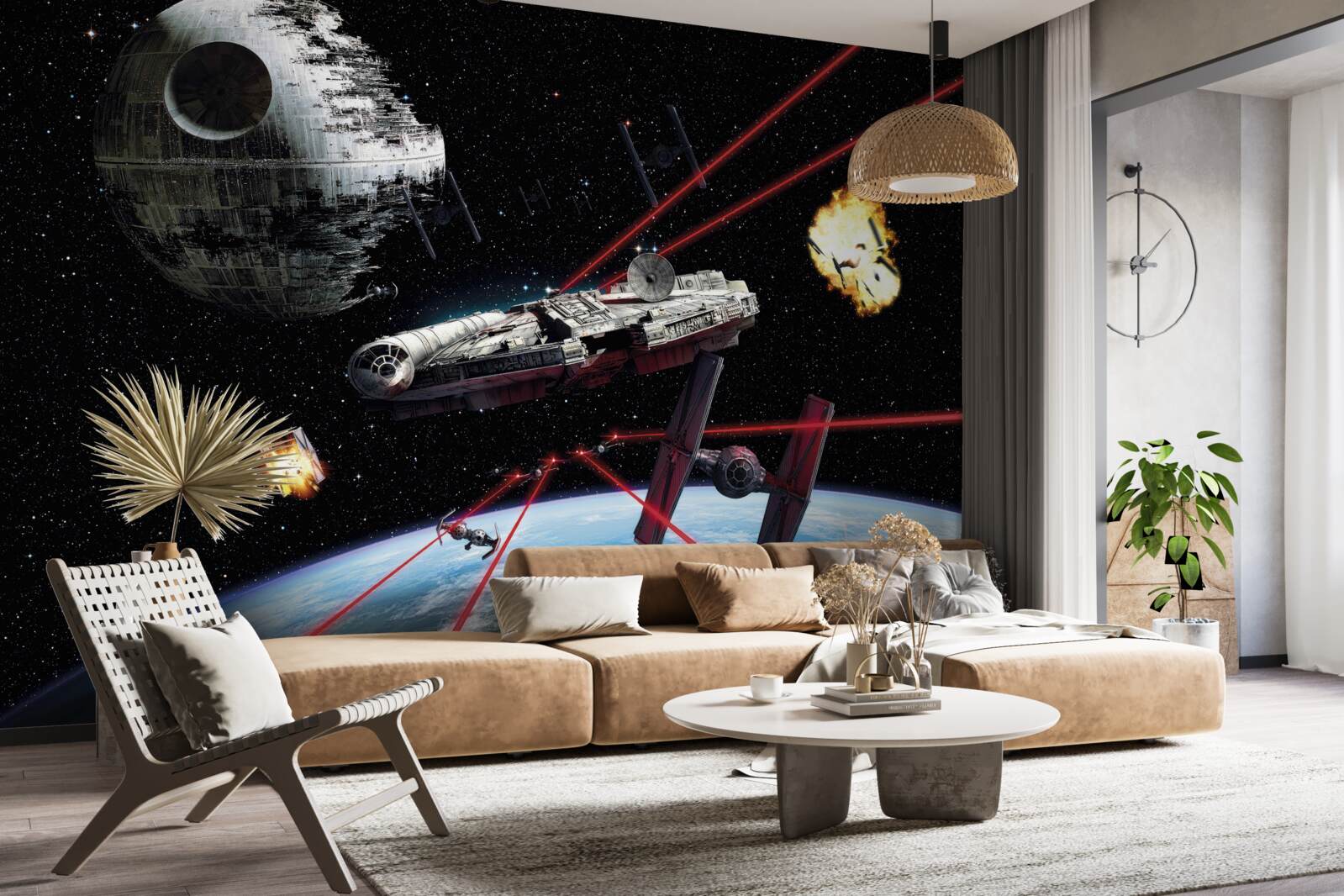 Fototapet bătălii spațiale