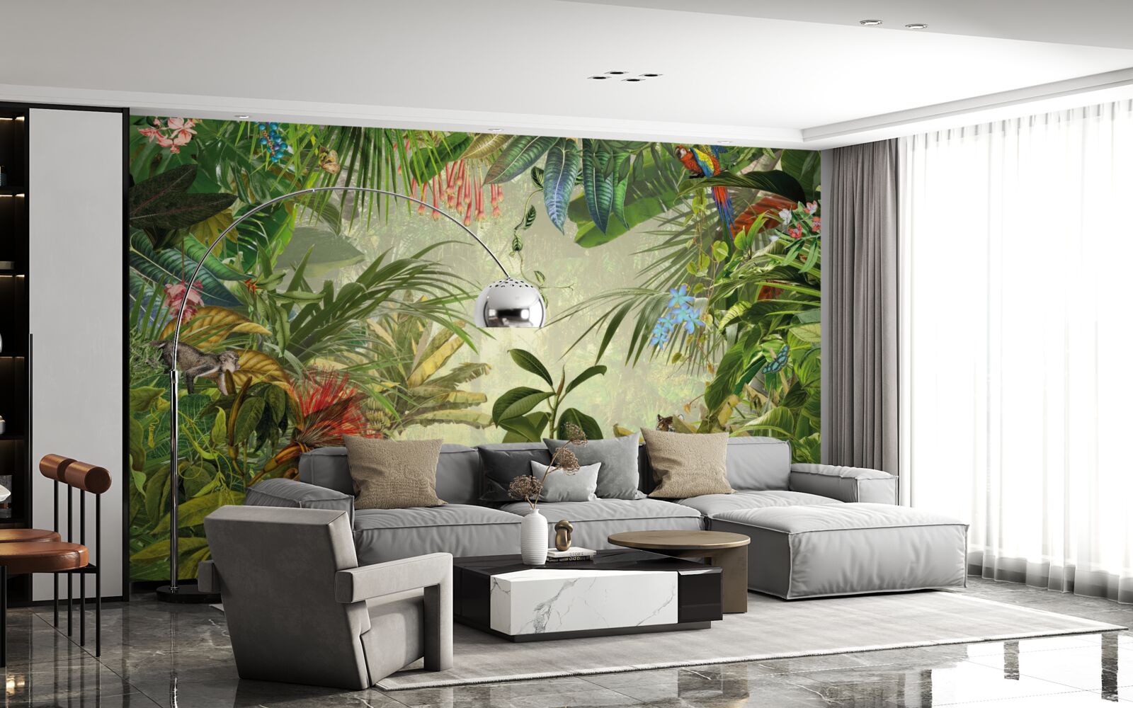 Fototapet peisaj tropical verde