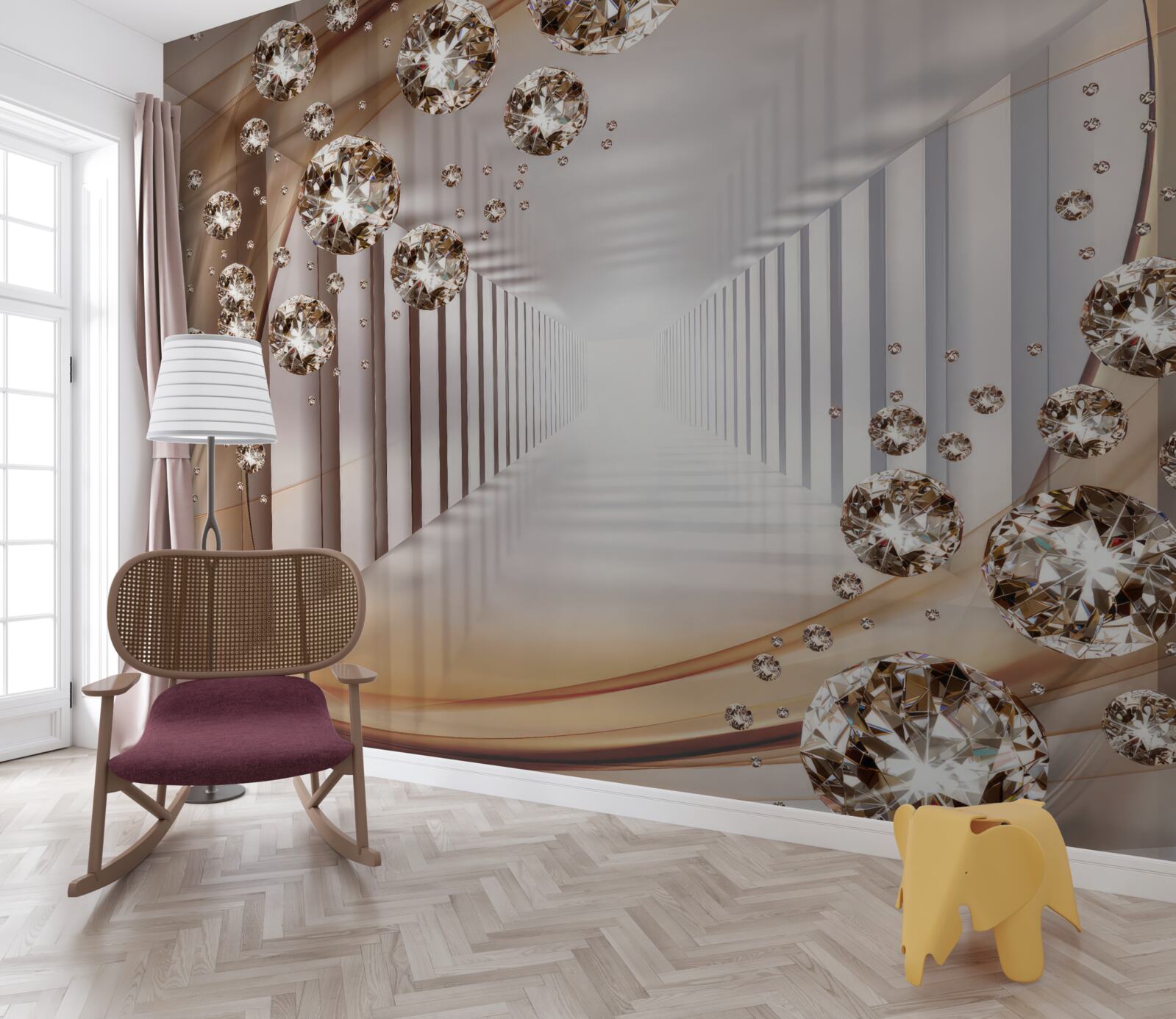 Fototapet bijuterii în fundalul pasajului