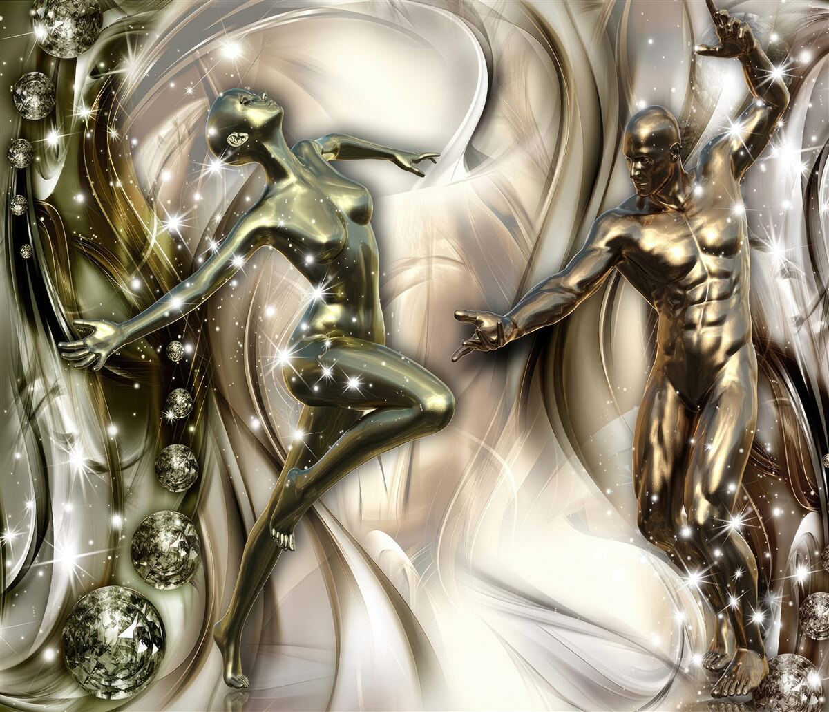 Fototapet cuplu de dansatori plini de pasiune