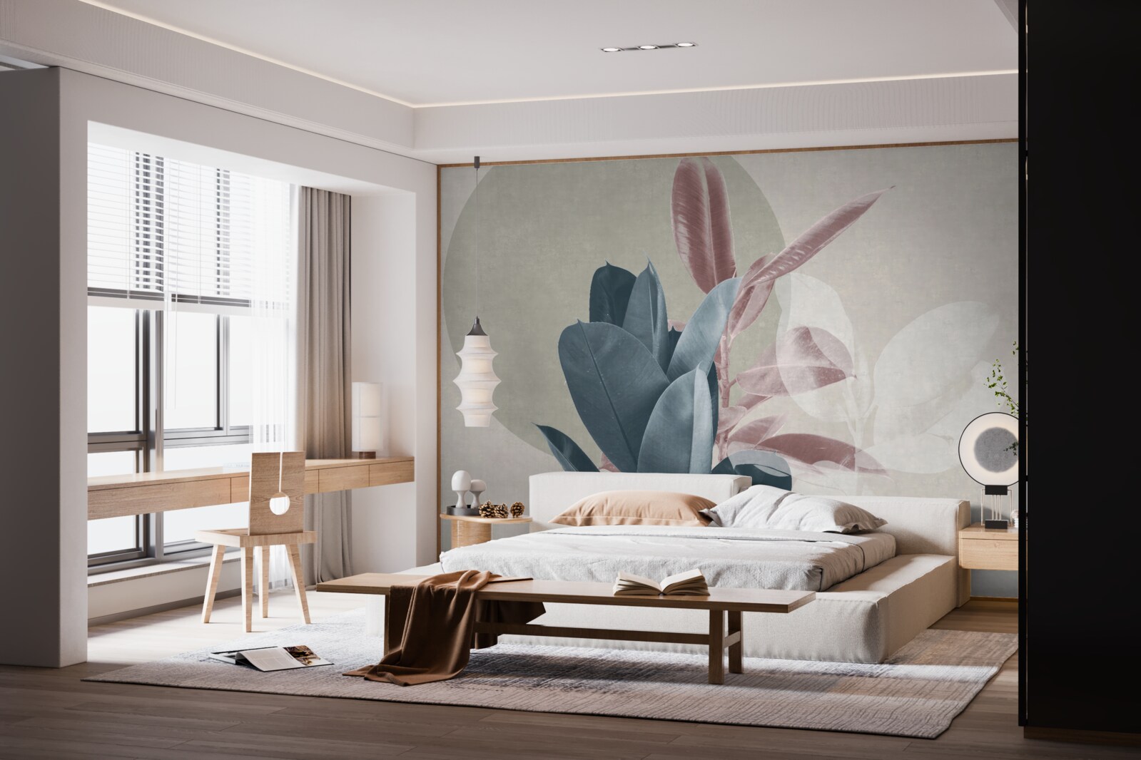 Fototapet smochin pe un perete gri