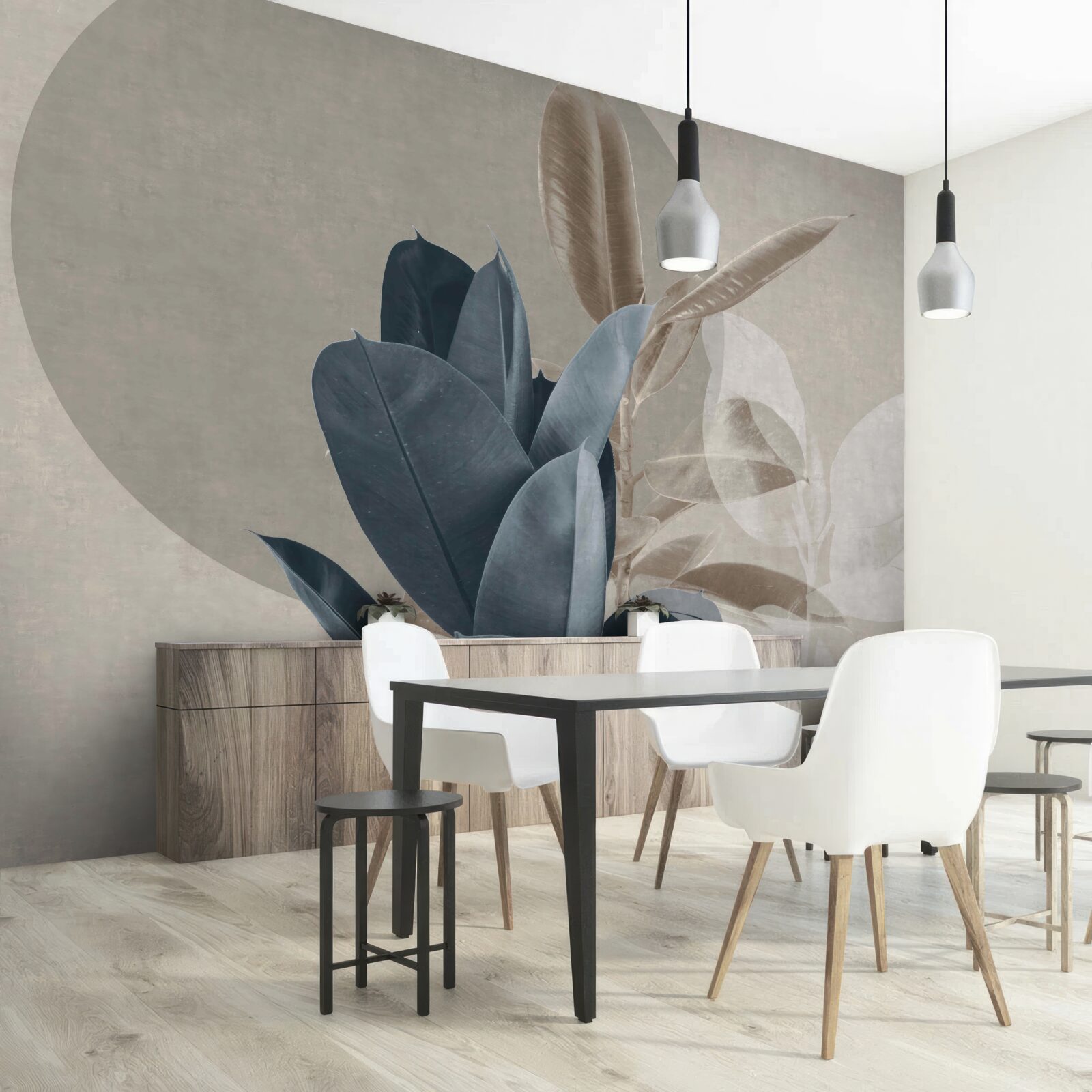 Fototapet plantă de casă lângă perete