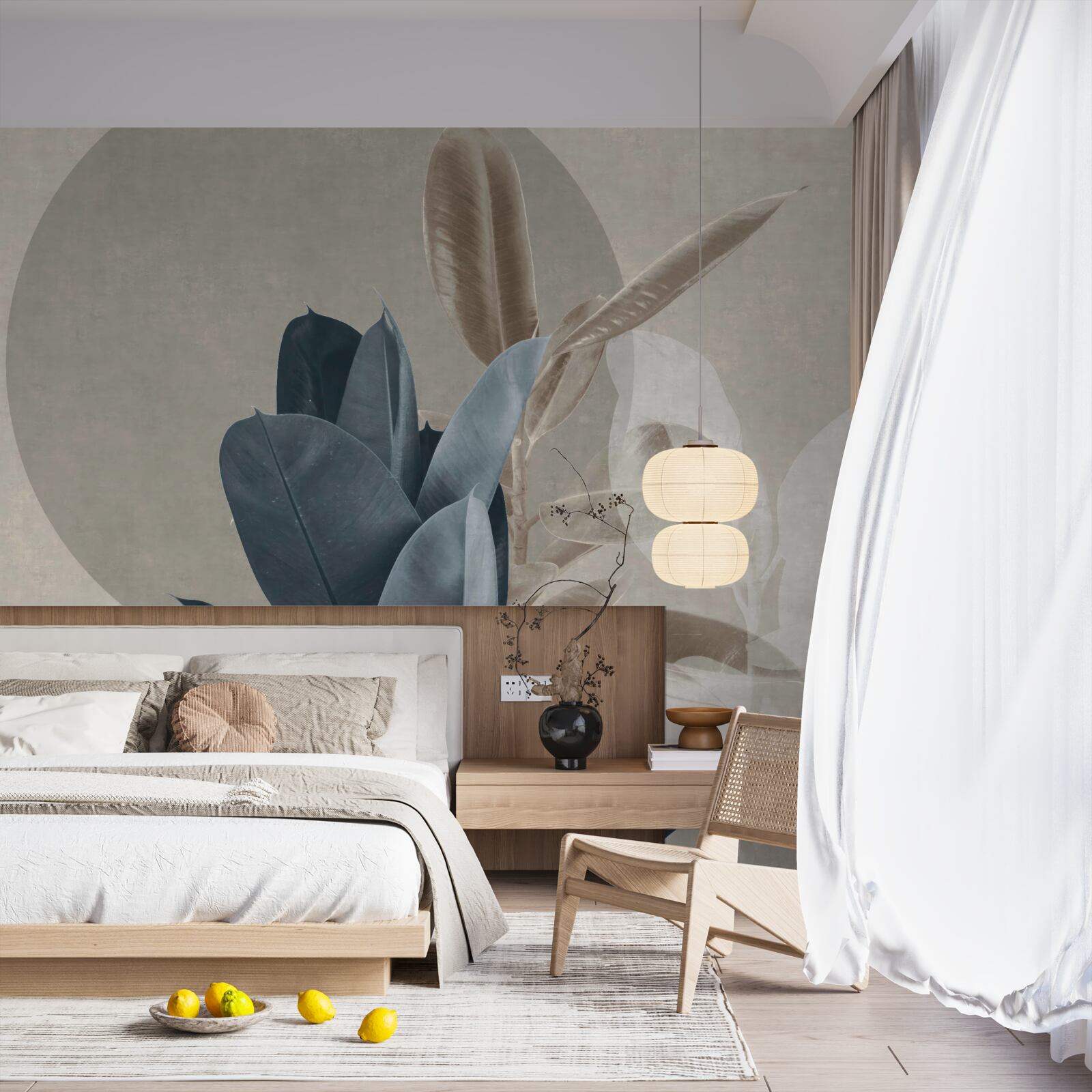 Fototapet plantă de casă lângă perete