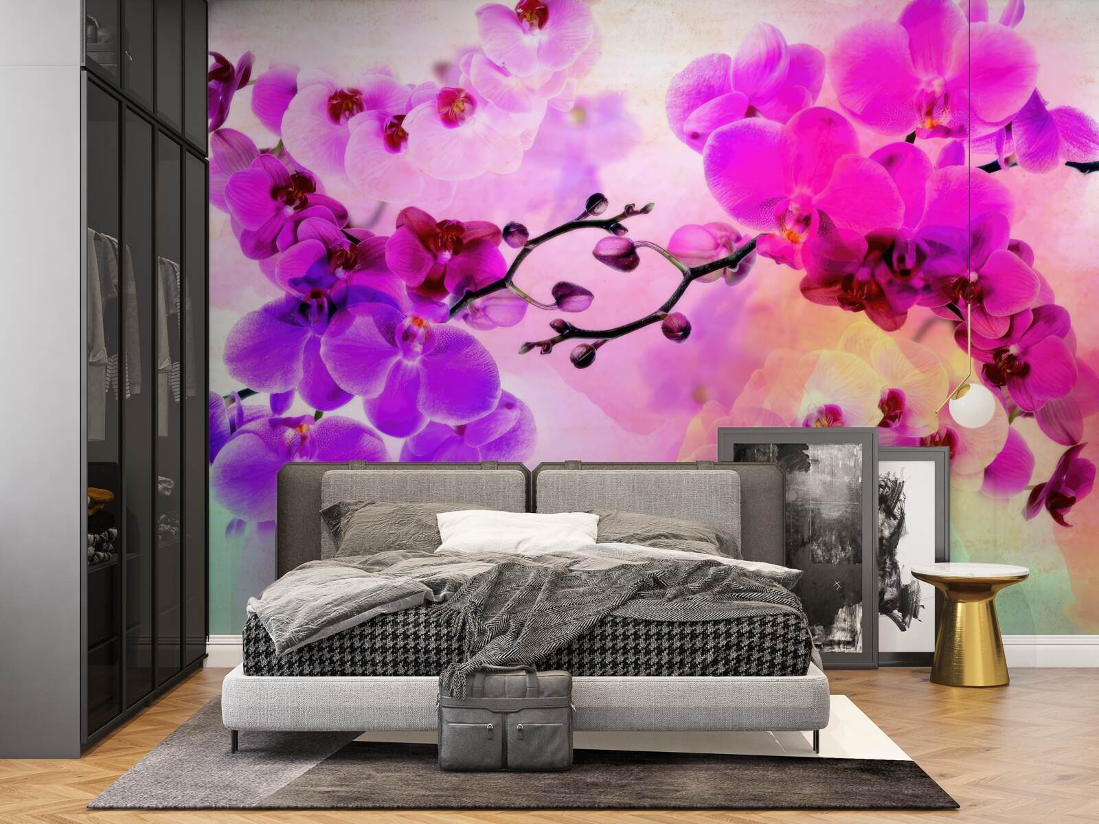 Fototapet orhidee în toate nuanțele curcubeului
