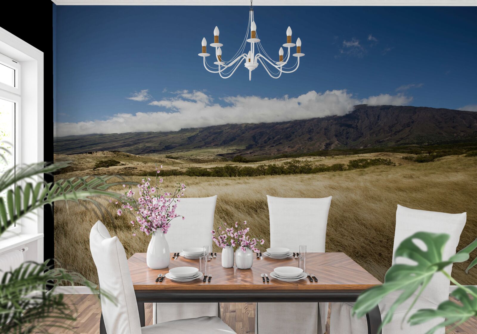 Fototapet savană cu iarbă luxuriantă