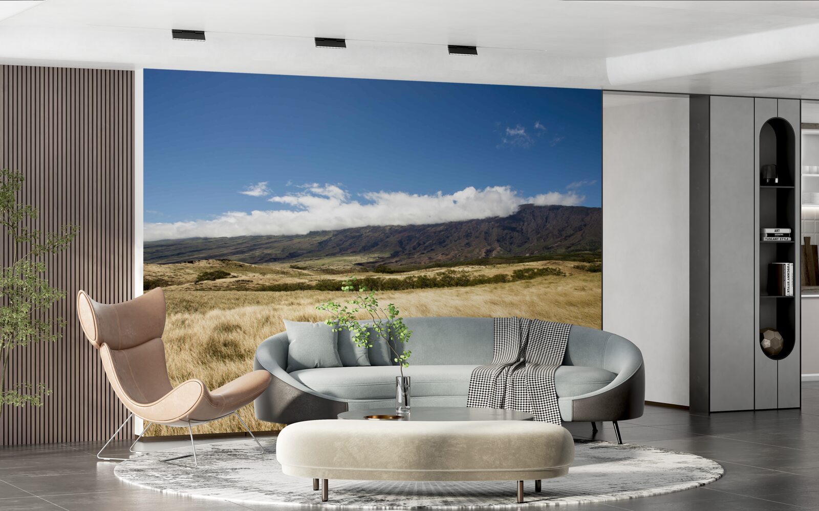 Fototapet savană cu iarbă luxuriantă