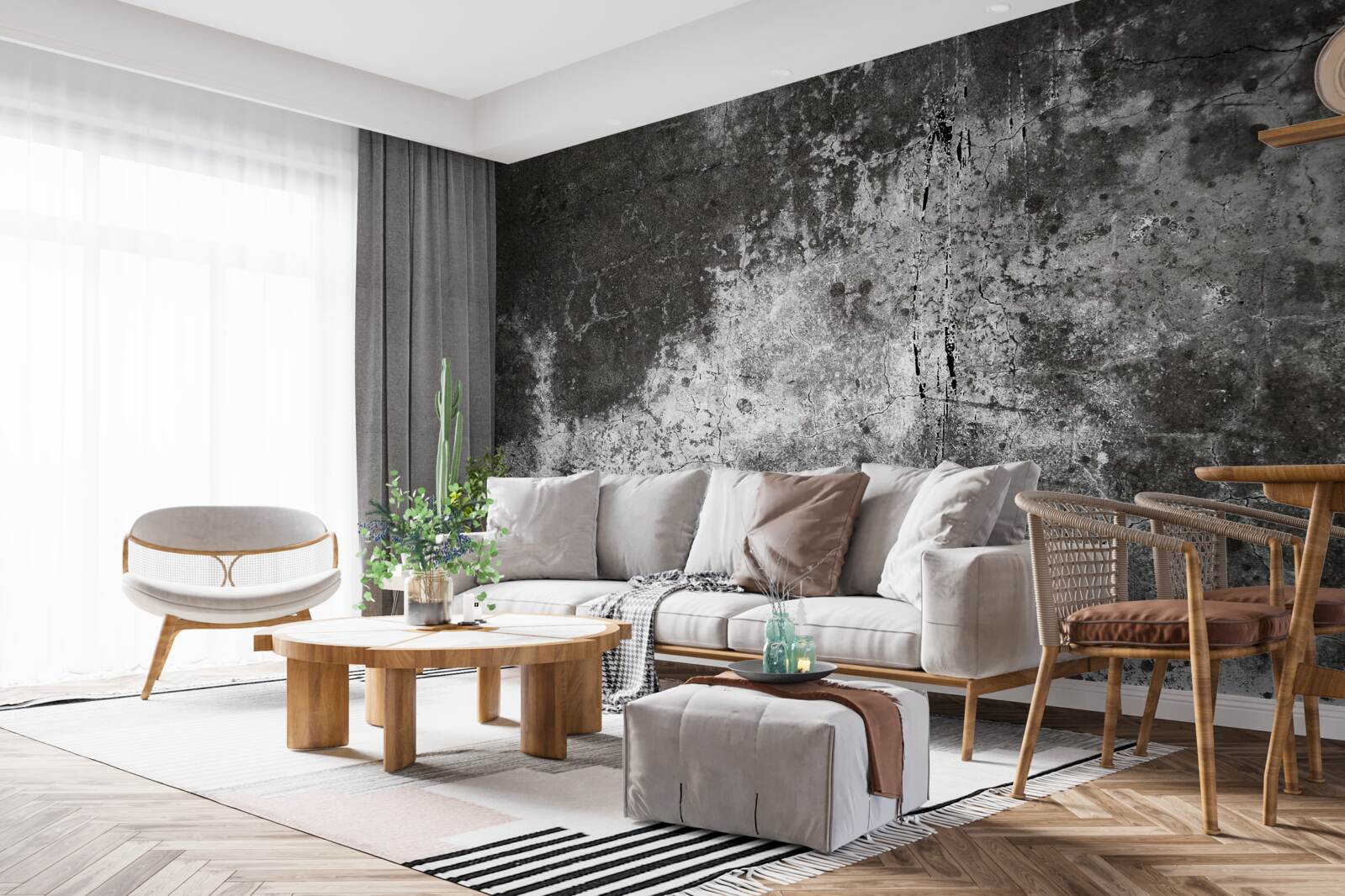 Fototapet perete gri vechi