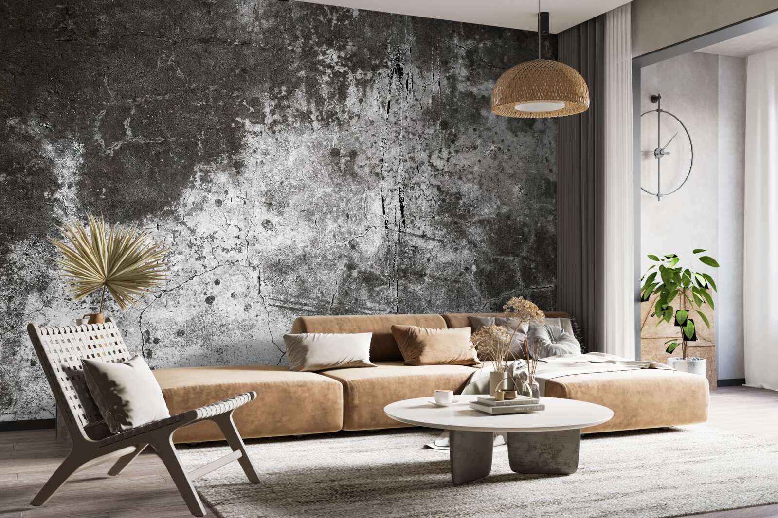 Fototapet perete gri vechi