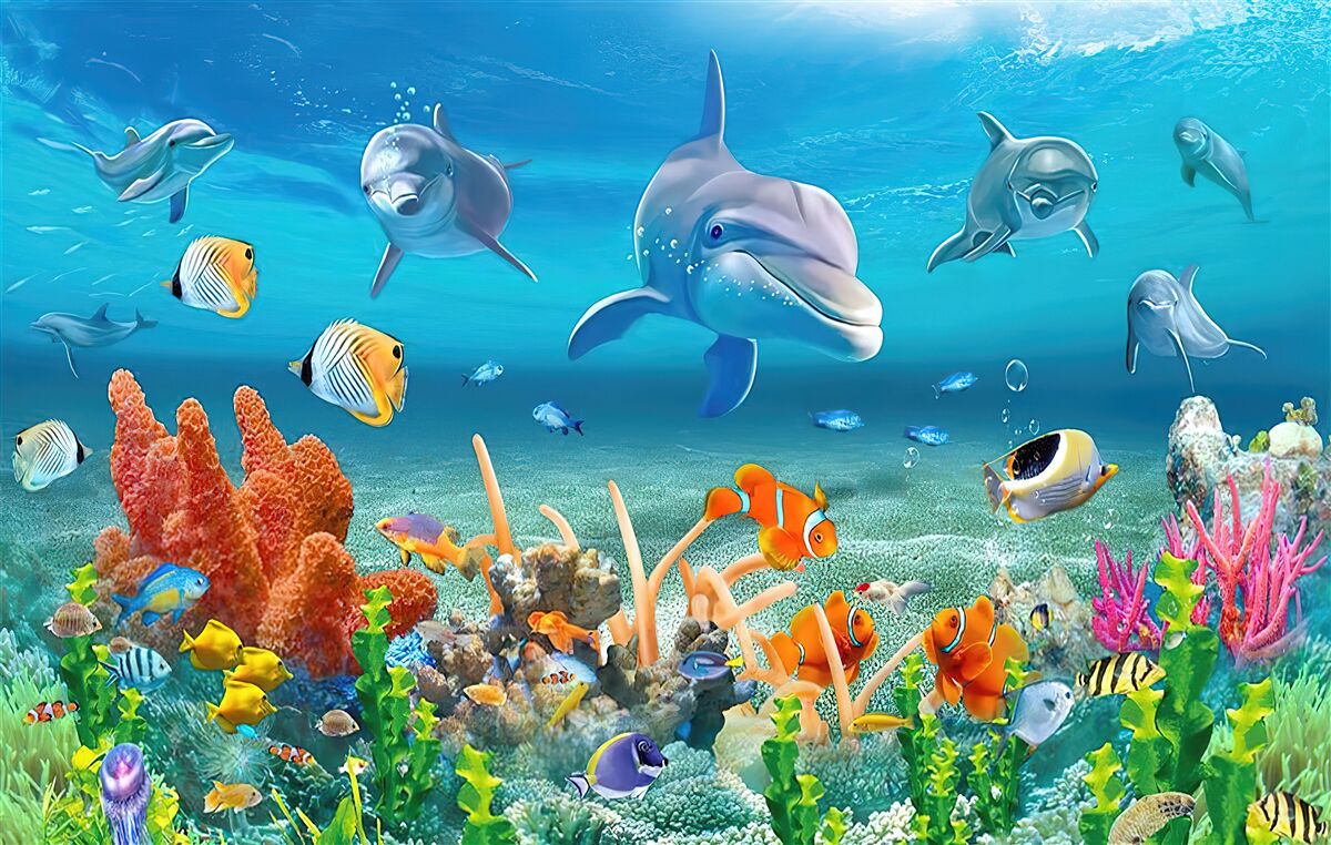 Fototapet frumos regat subacvatic