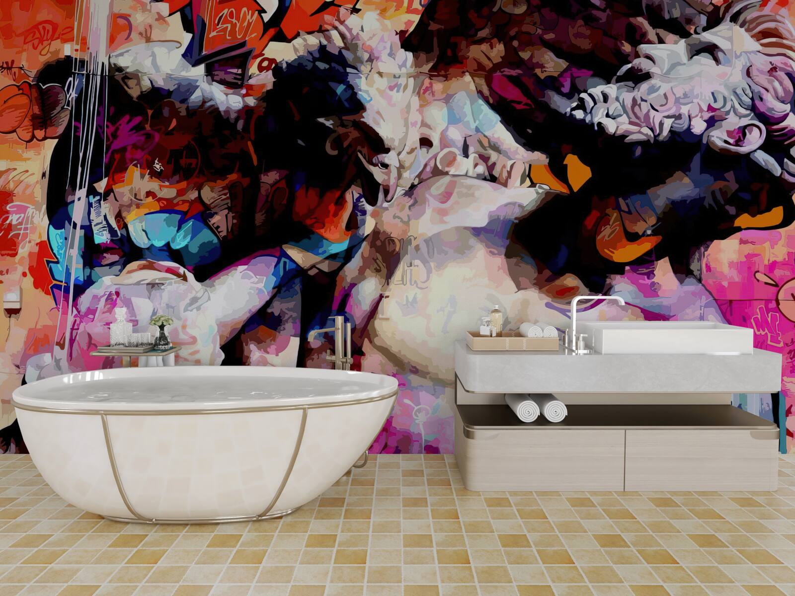 Fototapet imaginea unui bărbat cu barbă