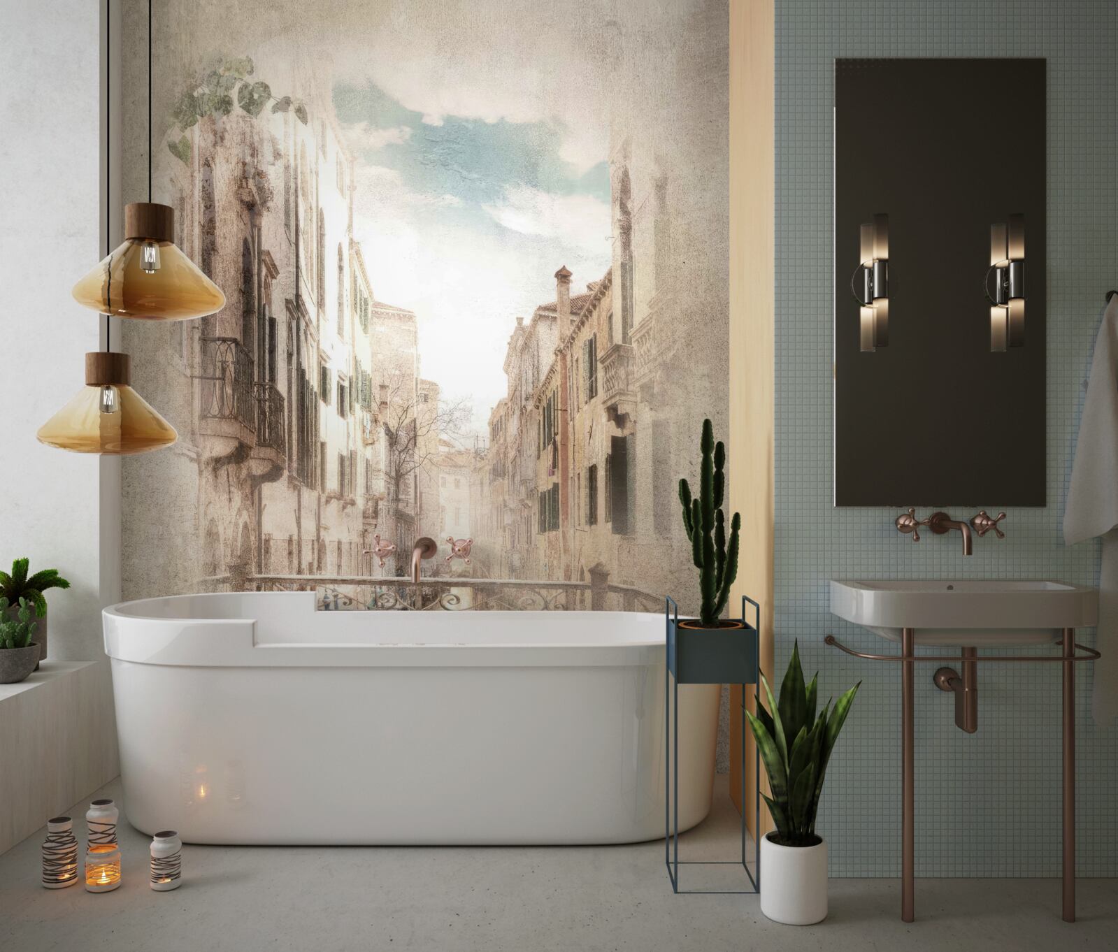 Fototapet panorama de la balcon