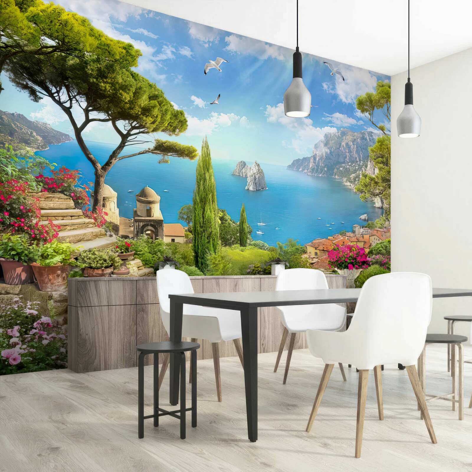 Fototapet cale prin tufișuri verzi