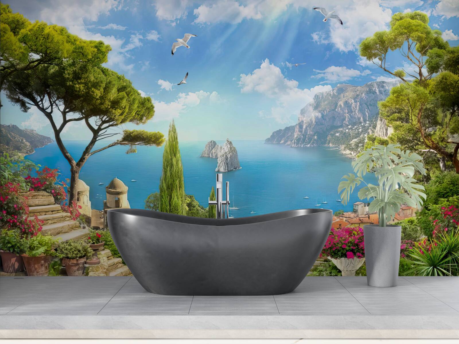 Fototapet cale prin tufișuri verzi