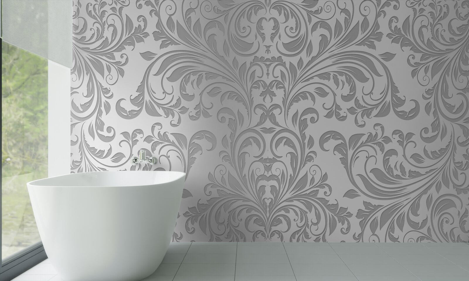 Fototapet tapet cu modele de vârtej gri