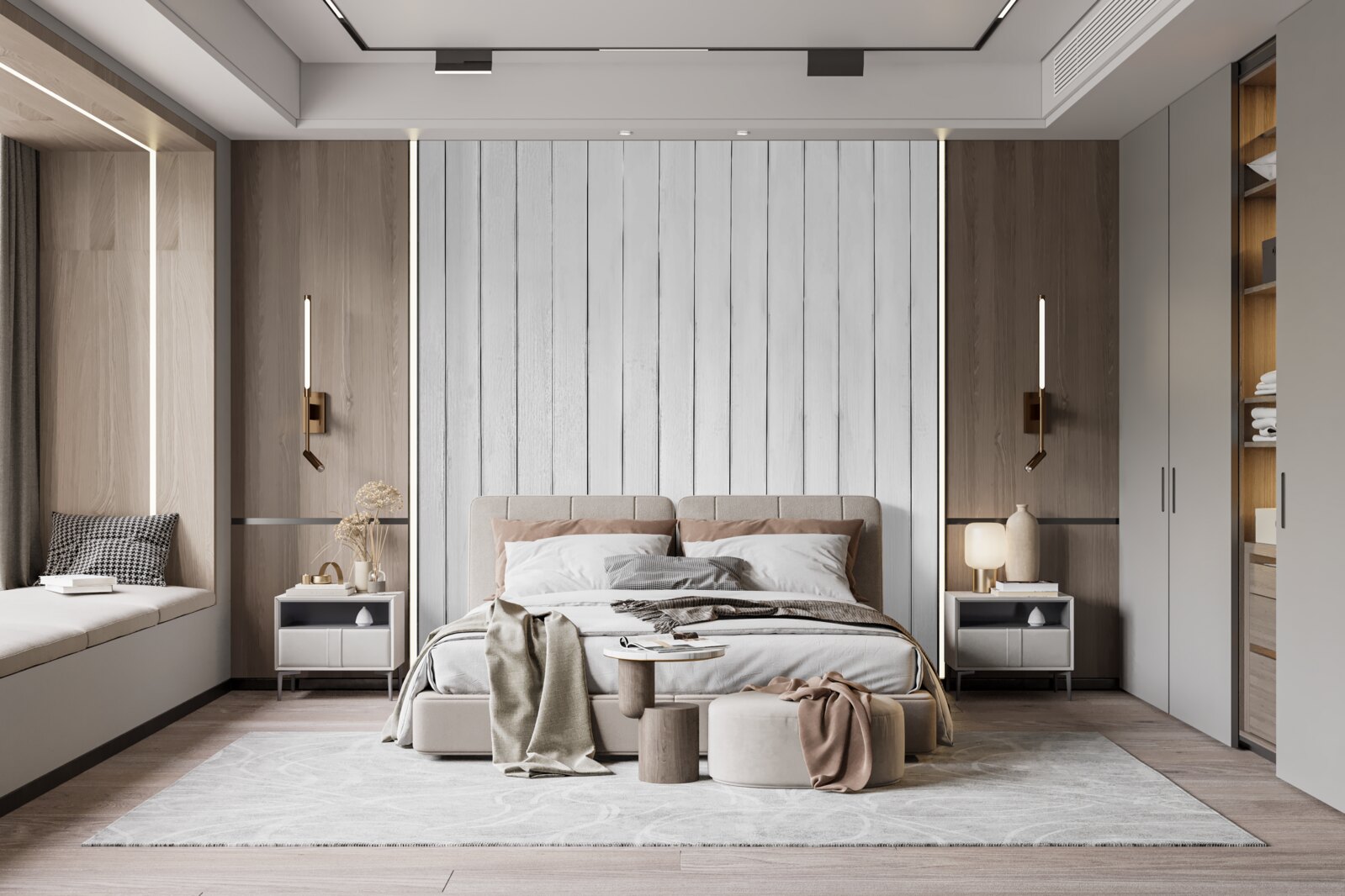 Fototapet gard alb din lemn