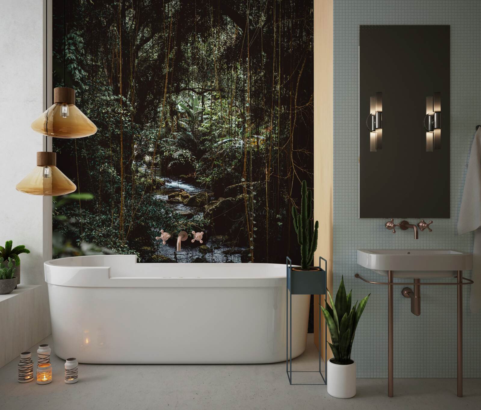 Fototapet râu forestier