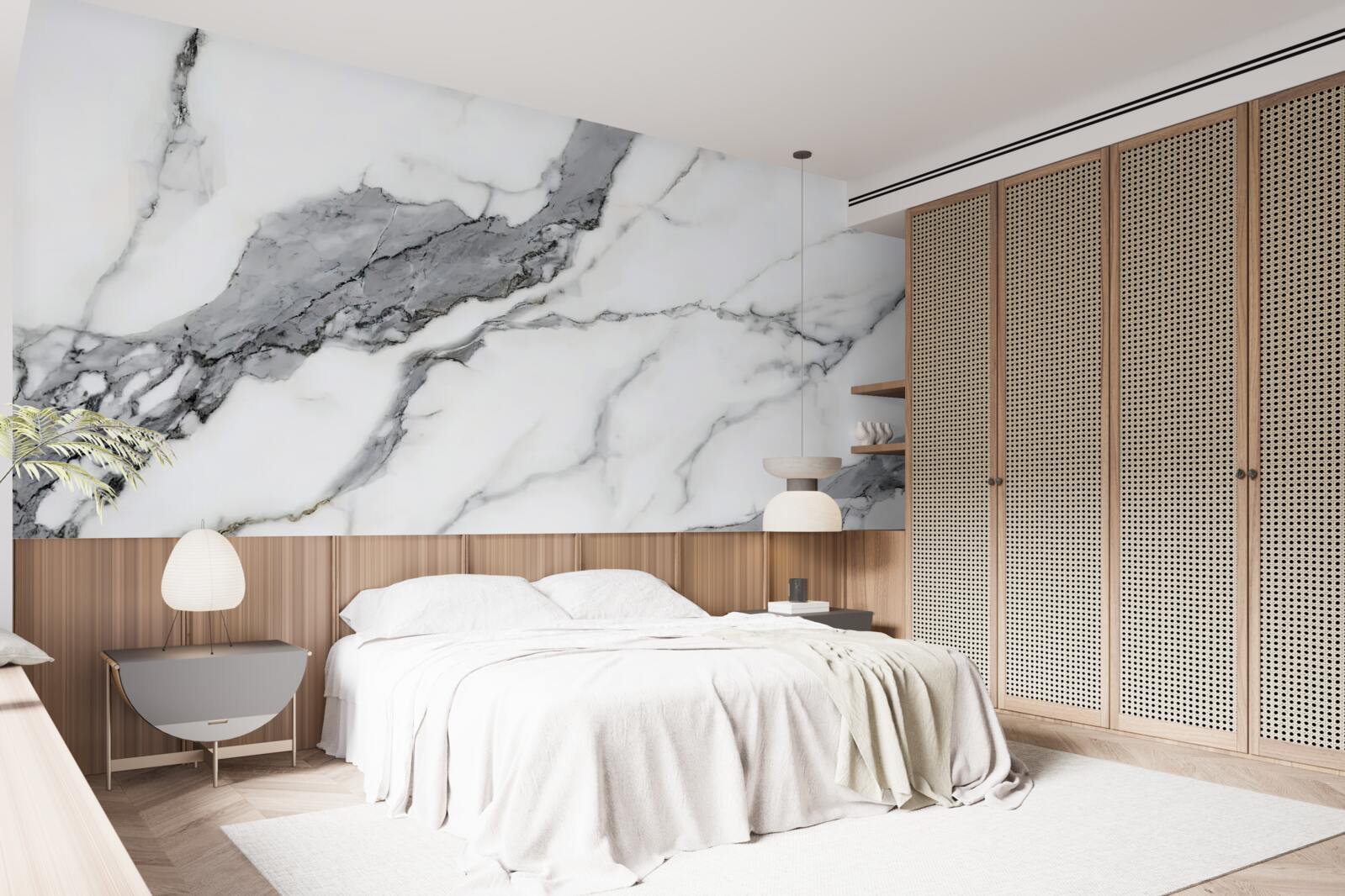 Fototapet marmură albă și gri