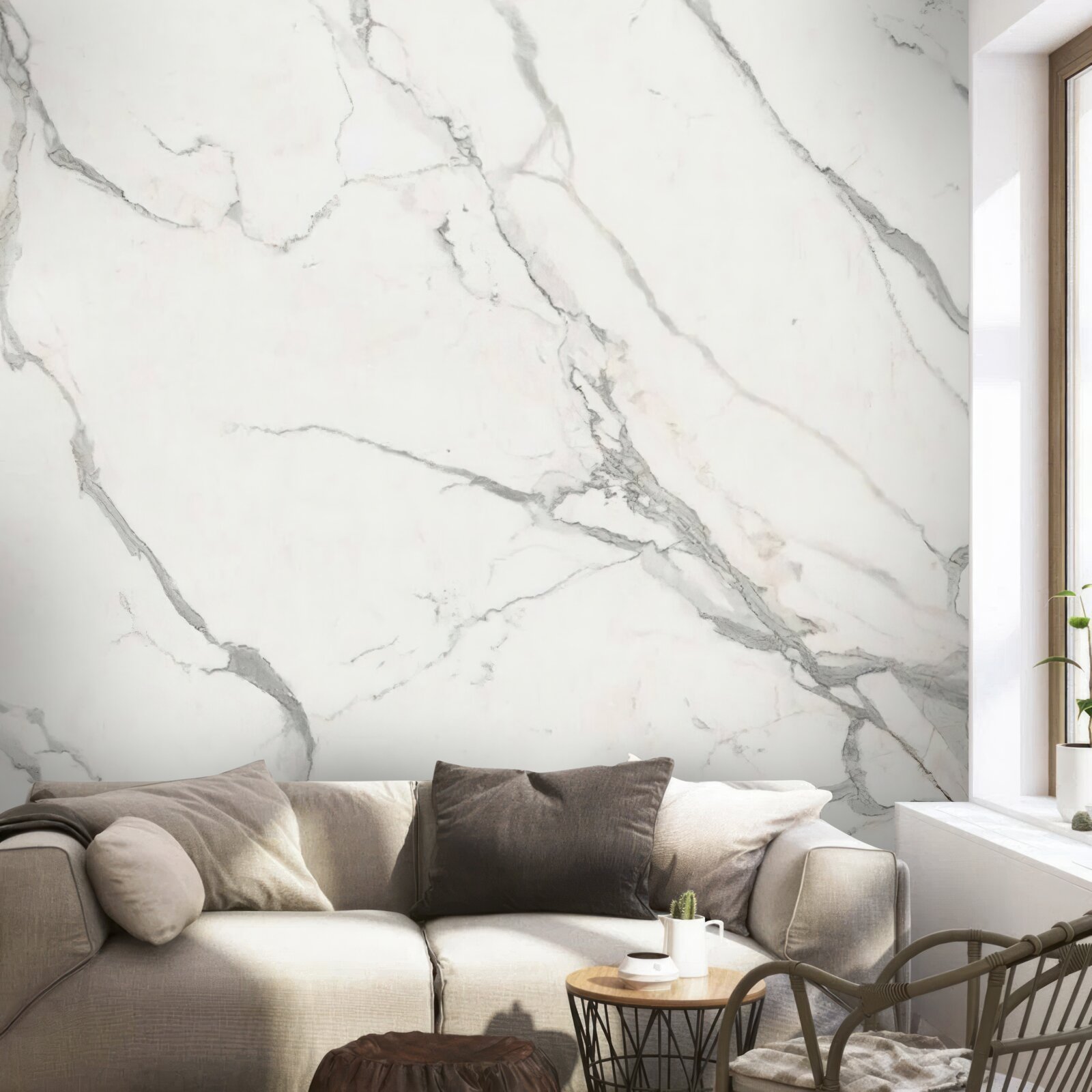 Fototapet fundal alb traversat cu linii gri