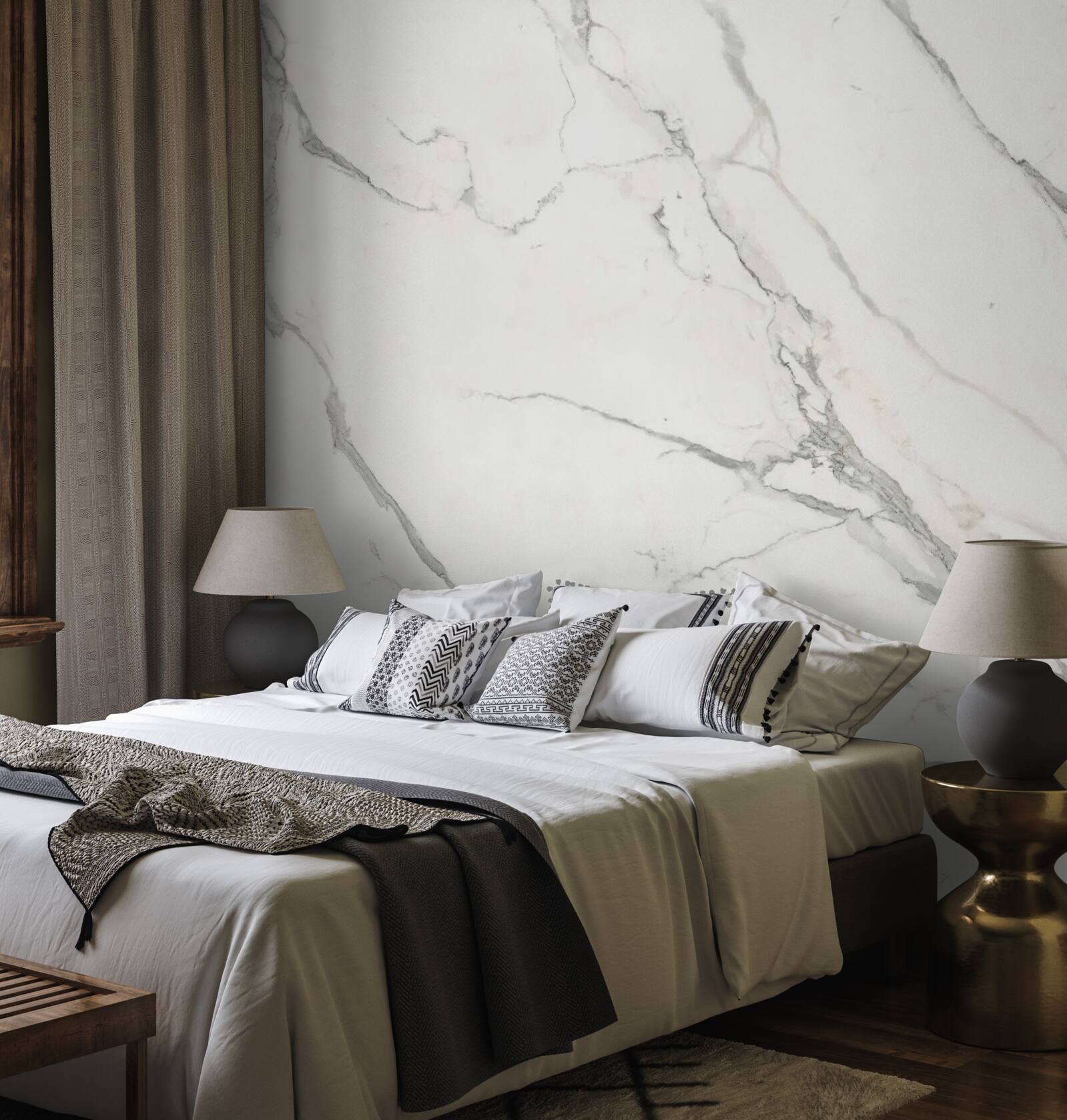 Fototapet fundal alb traversat cu linii gri