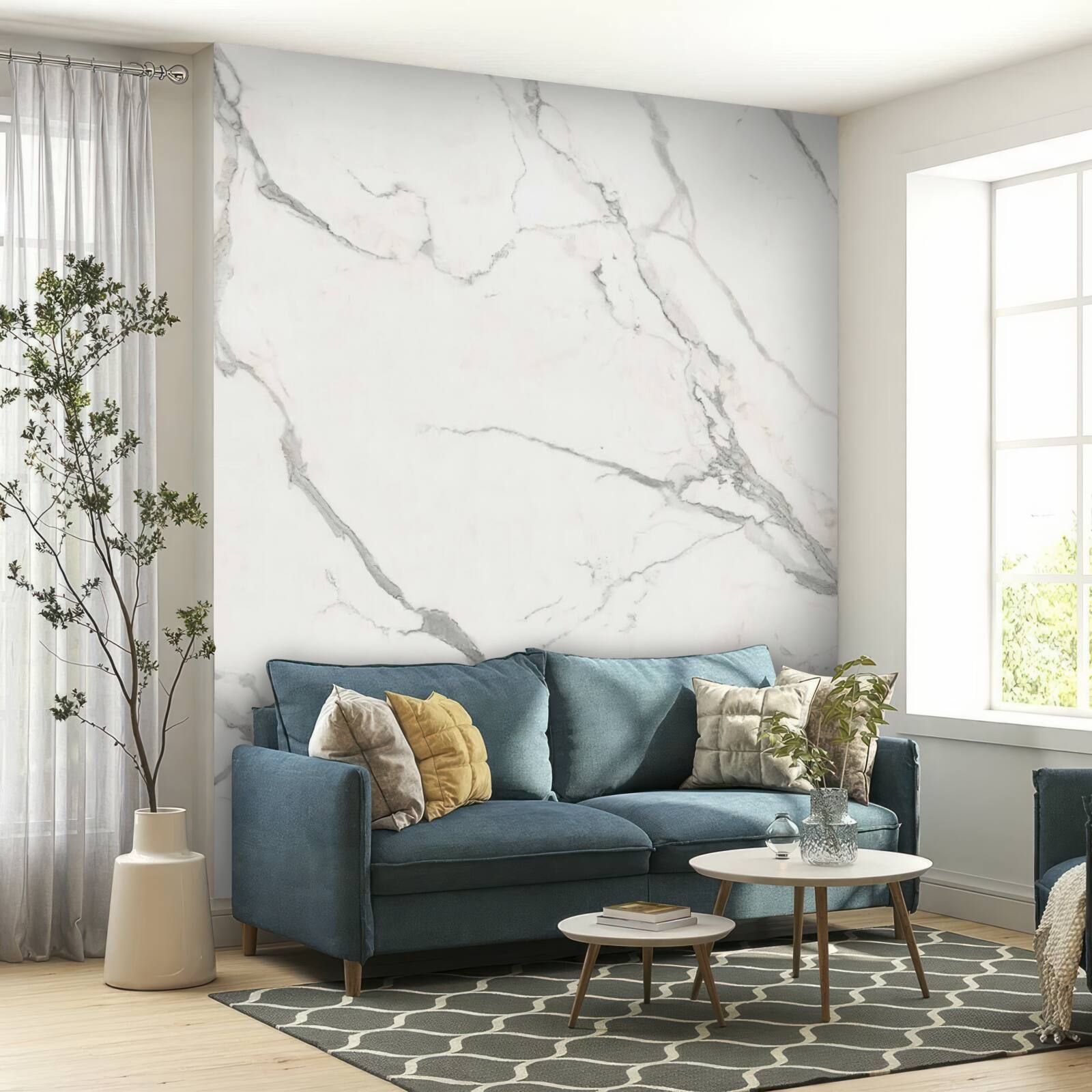 Fototapet fundal alb traversat cu linii gri