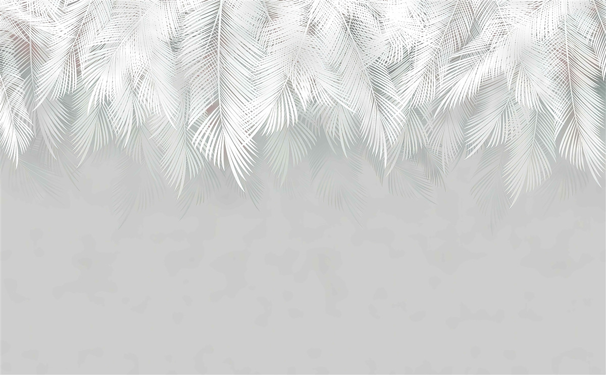 Fototapet pene albe ca zăpada atârnând în jos