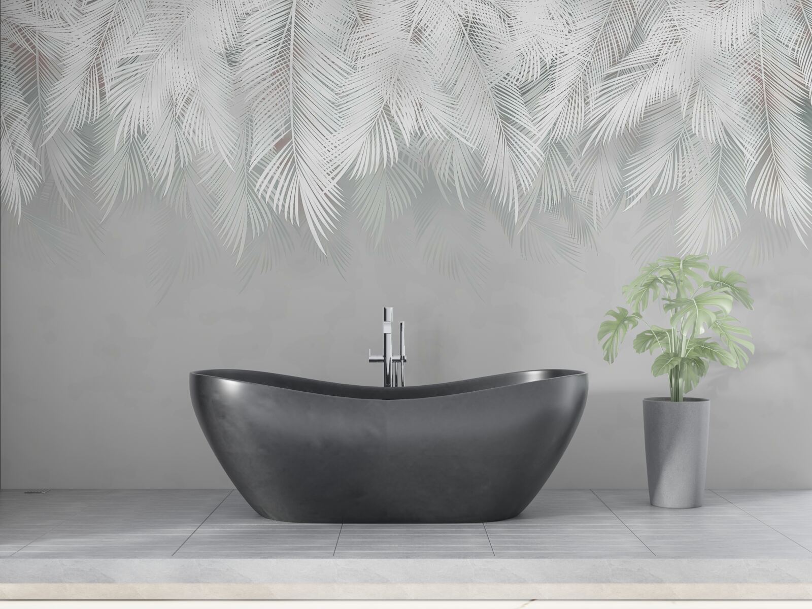 Fototapet pene albe ca zăpada atârnând în jos