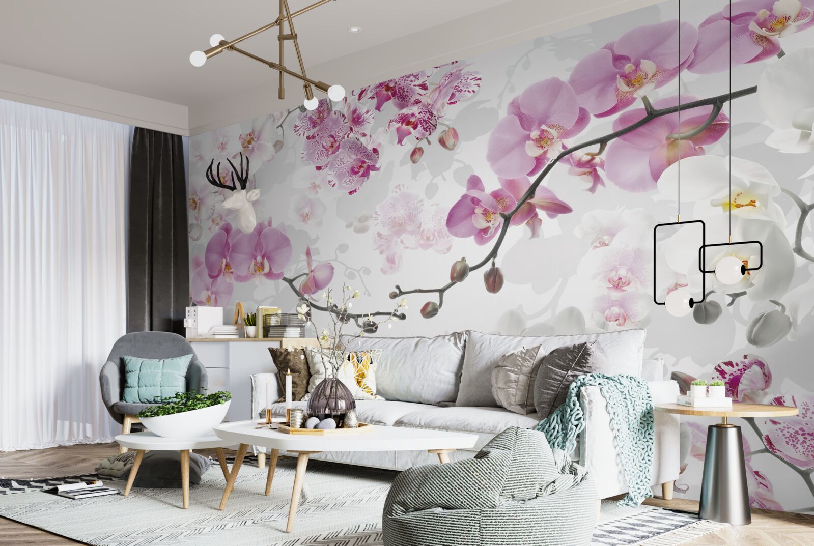 Fototapet ramuri de orhidee