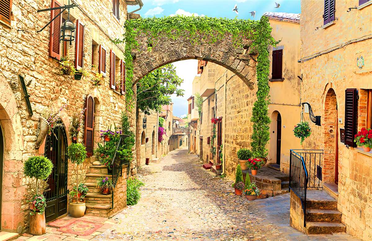 Fototapet o stradă dintr-un oraș istoric