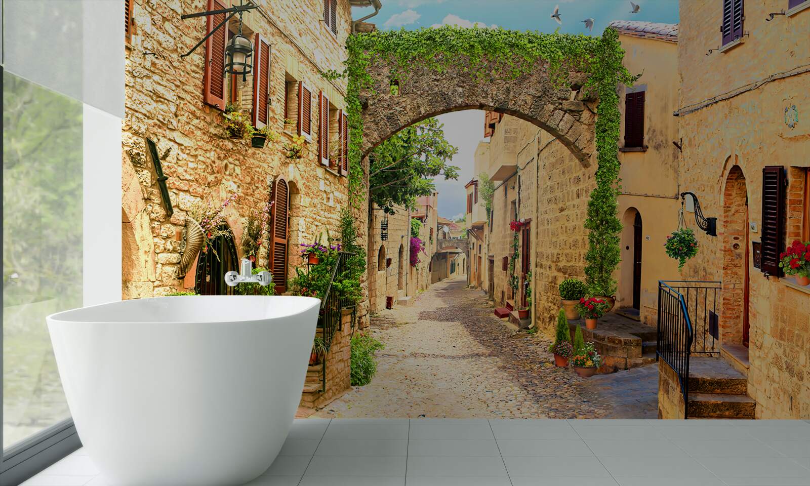 Fototapet o stradă dintr-un oraș istoric