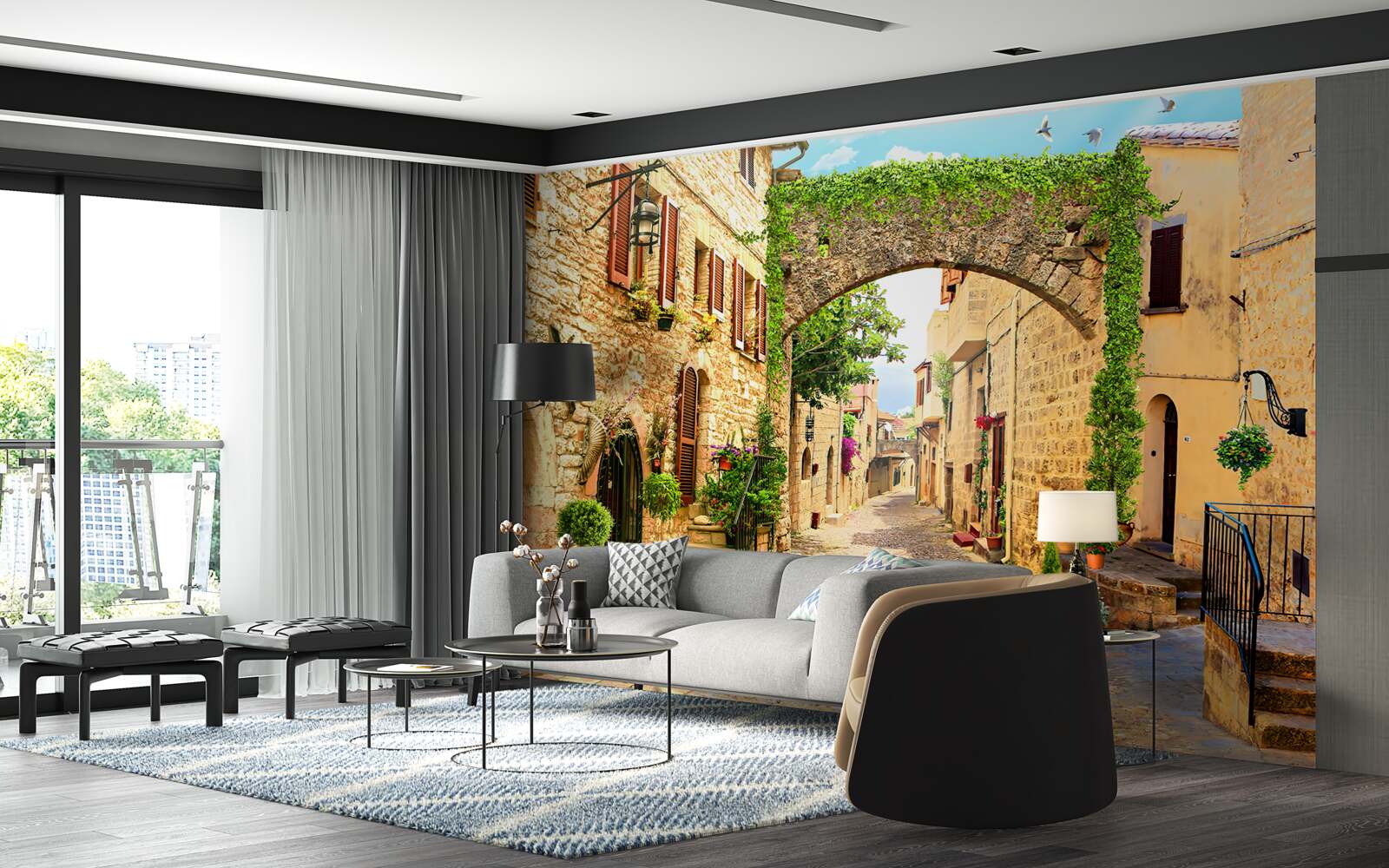 Fototapet o stradă dintr-un oraș istoric