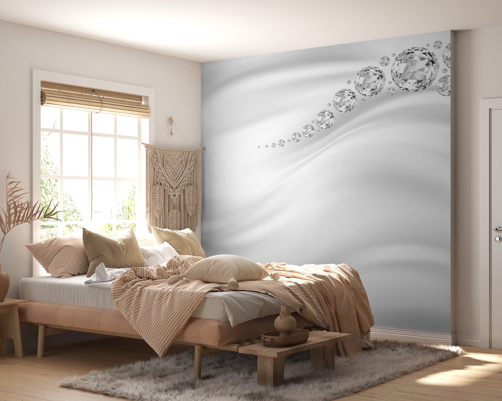 Fototapet valuri de zăpadă și minerale prețioase