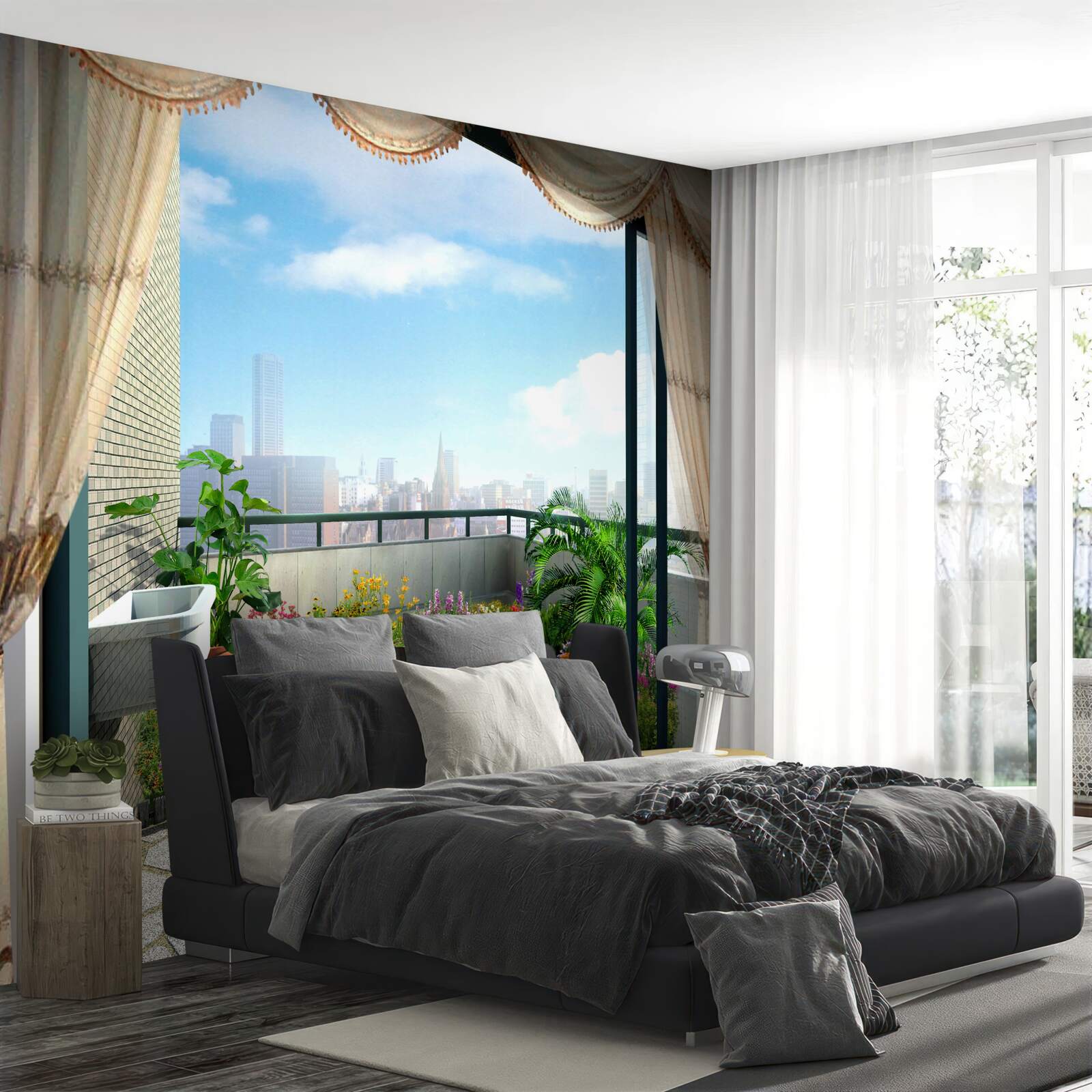 Fototapet plante pentru casa cu loggie deschisă