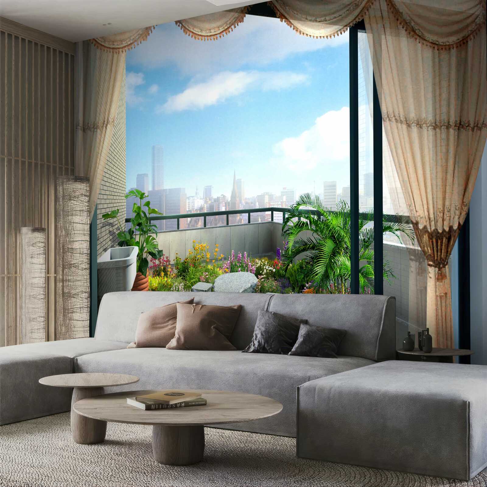 Fototapet plante pentru casa cu loggie deschisă