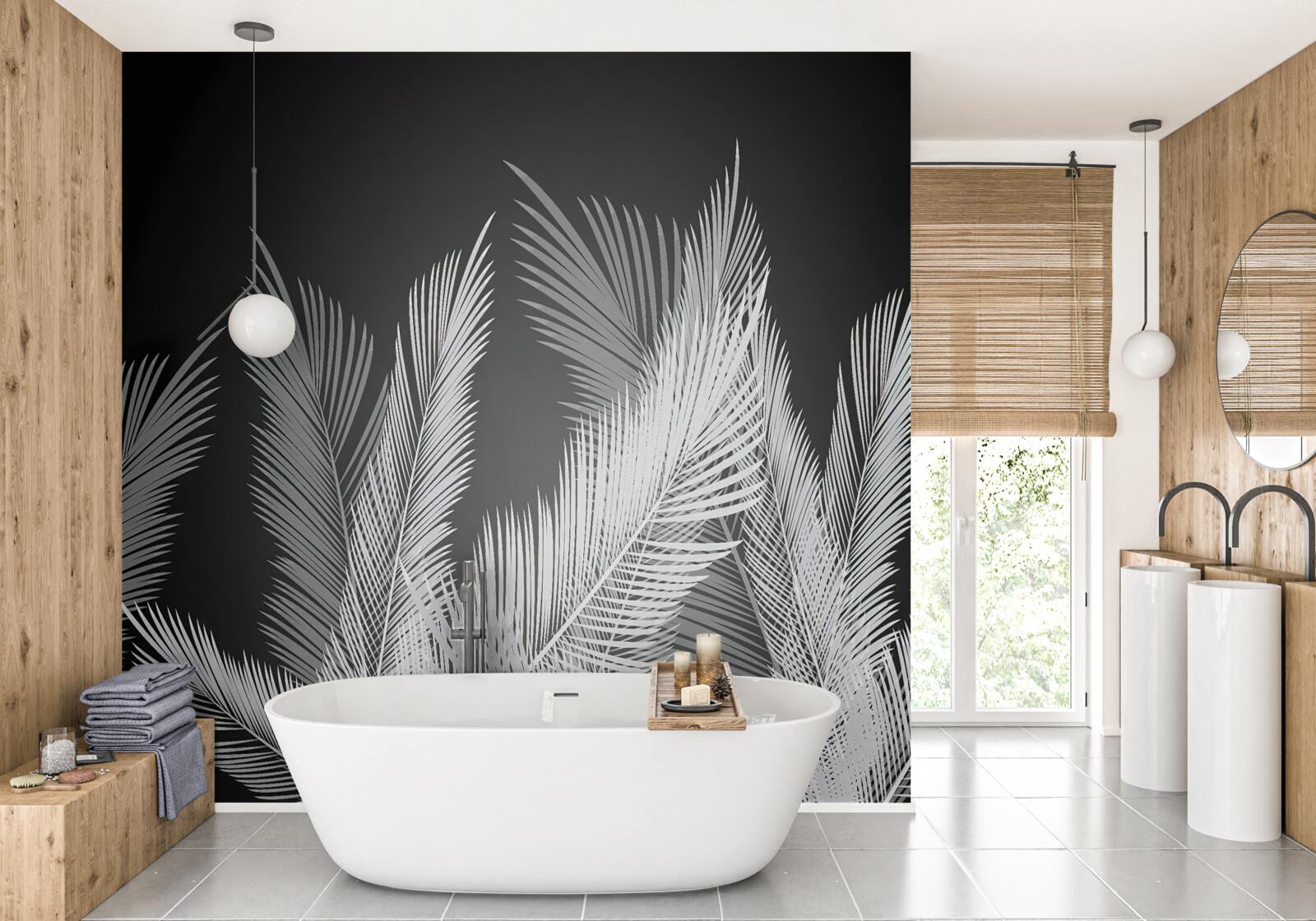 Fototapet frunze mari, elegante