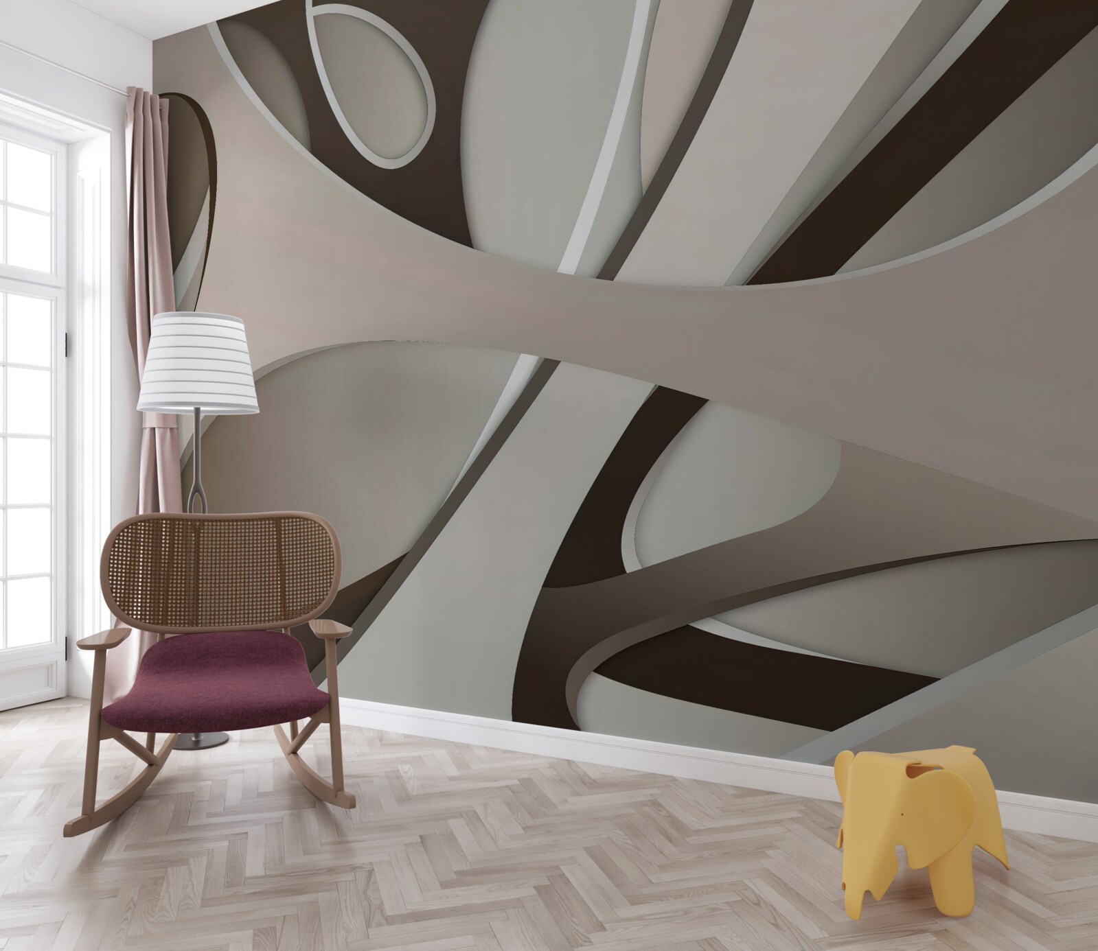 Fototapet formă abstractă luminoasă