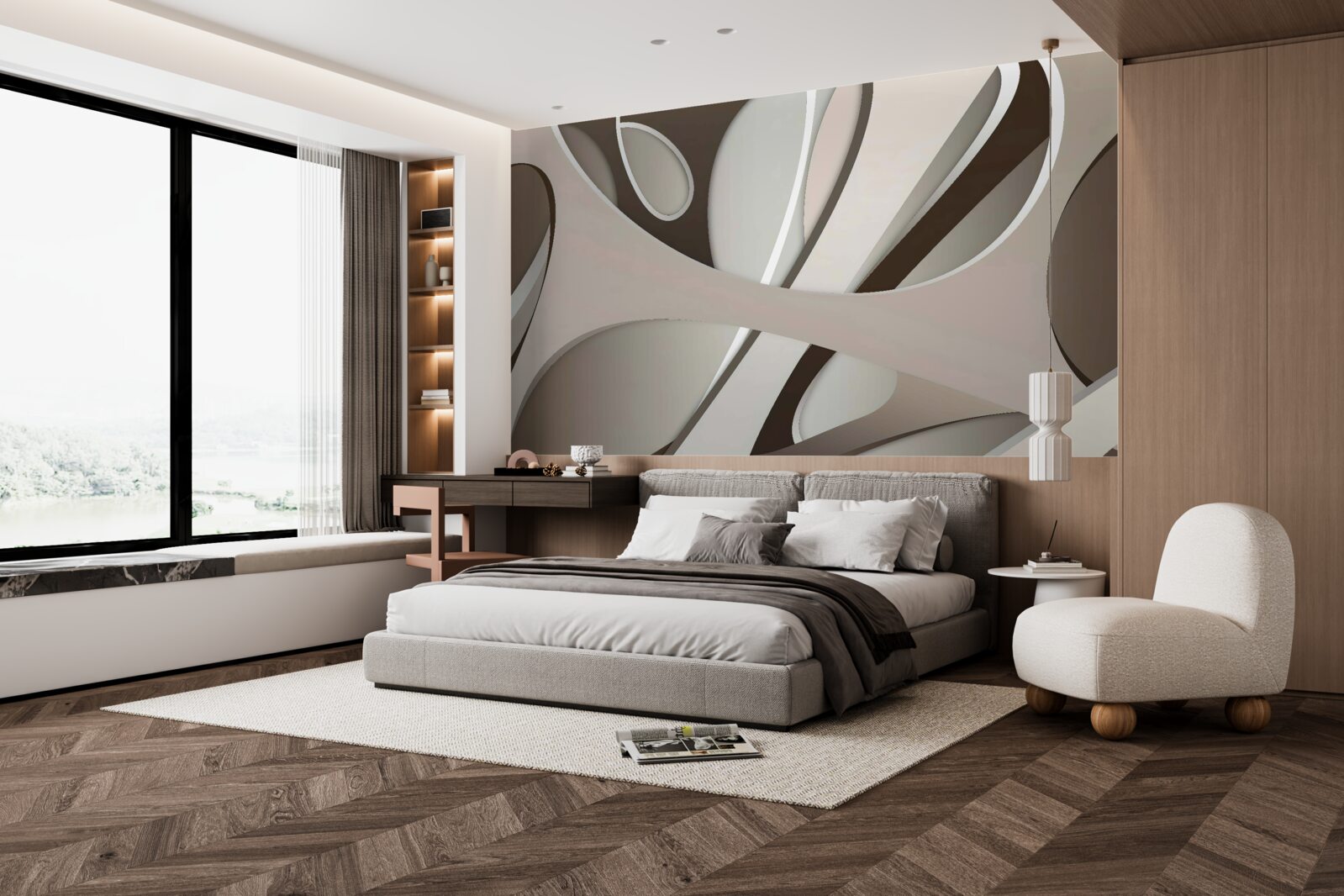 Fototapet formă abstractă luminoasă