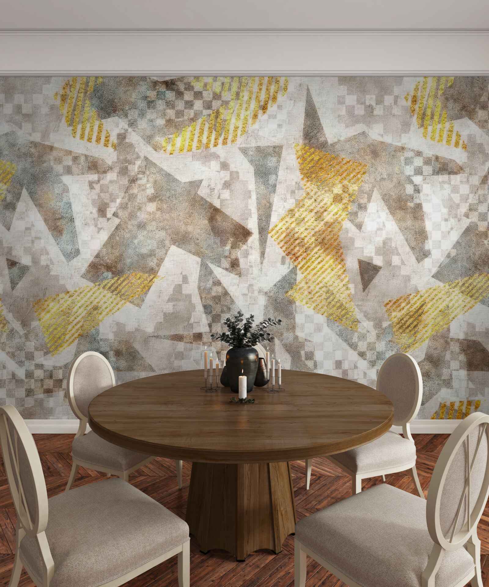 Fototapet figuri în forme și culori abstracte