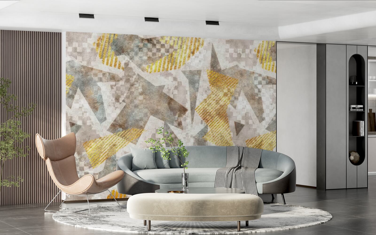 Fototapet figuri în forme și culori abstracte