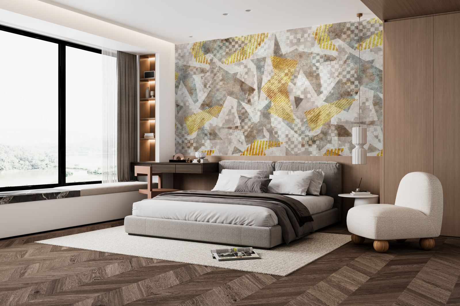 Fototapet figuri în forme și culori abstracte