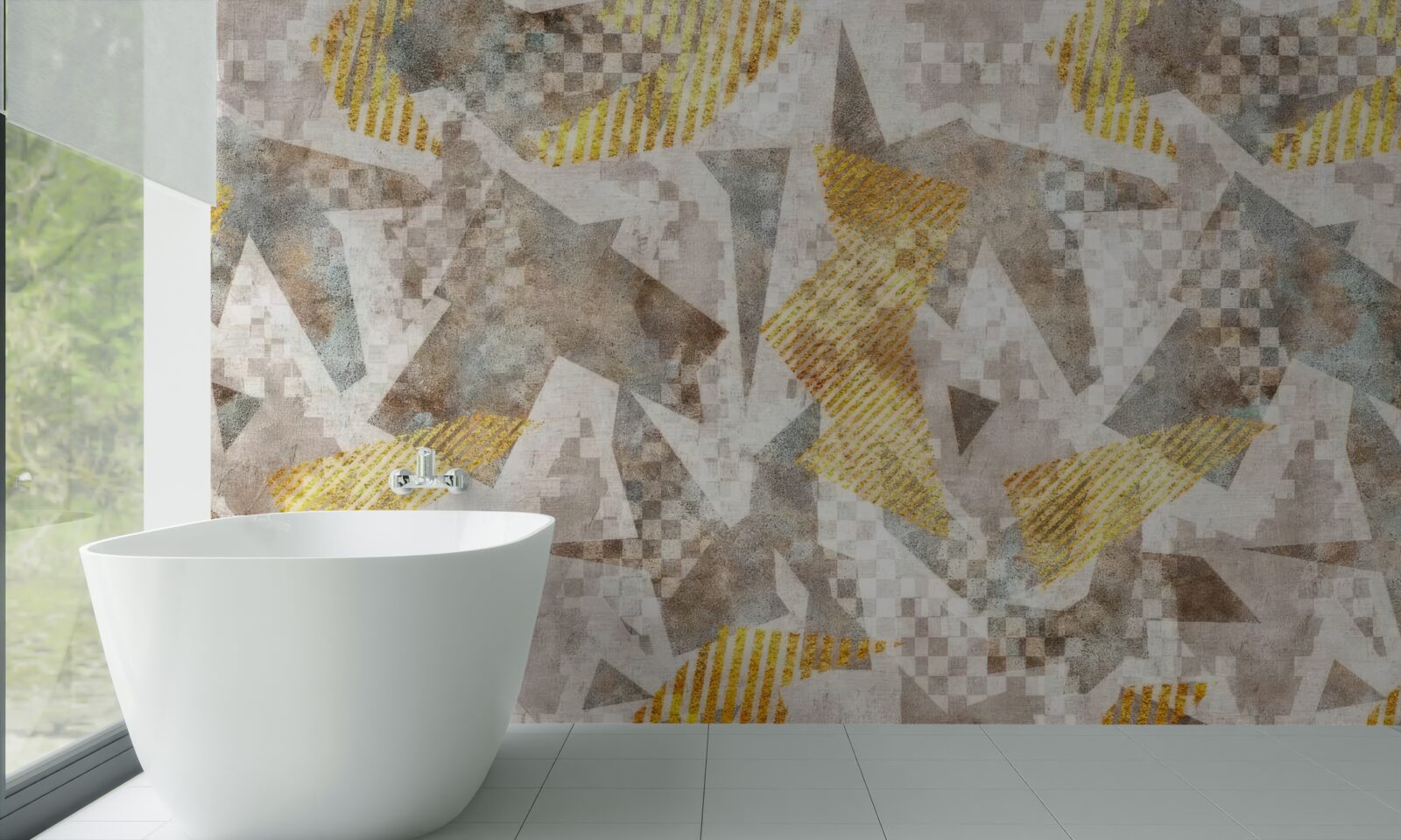 Fototapet figuri în forme și culori abstracte