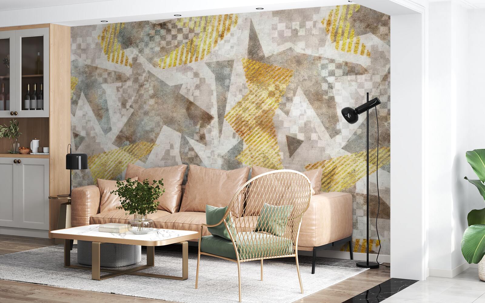 Fototapet figuri în forme și culori abstracte