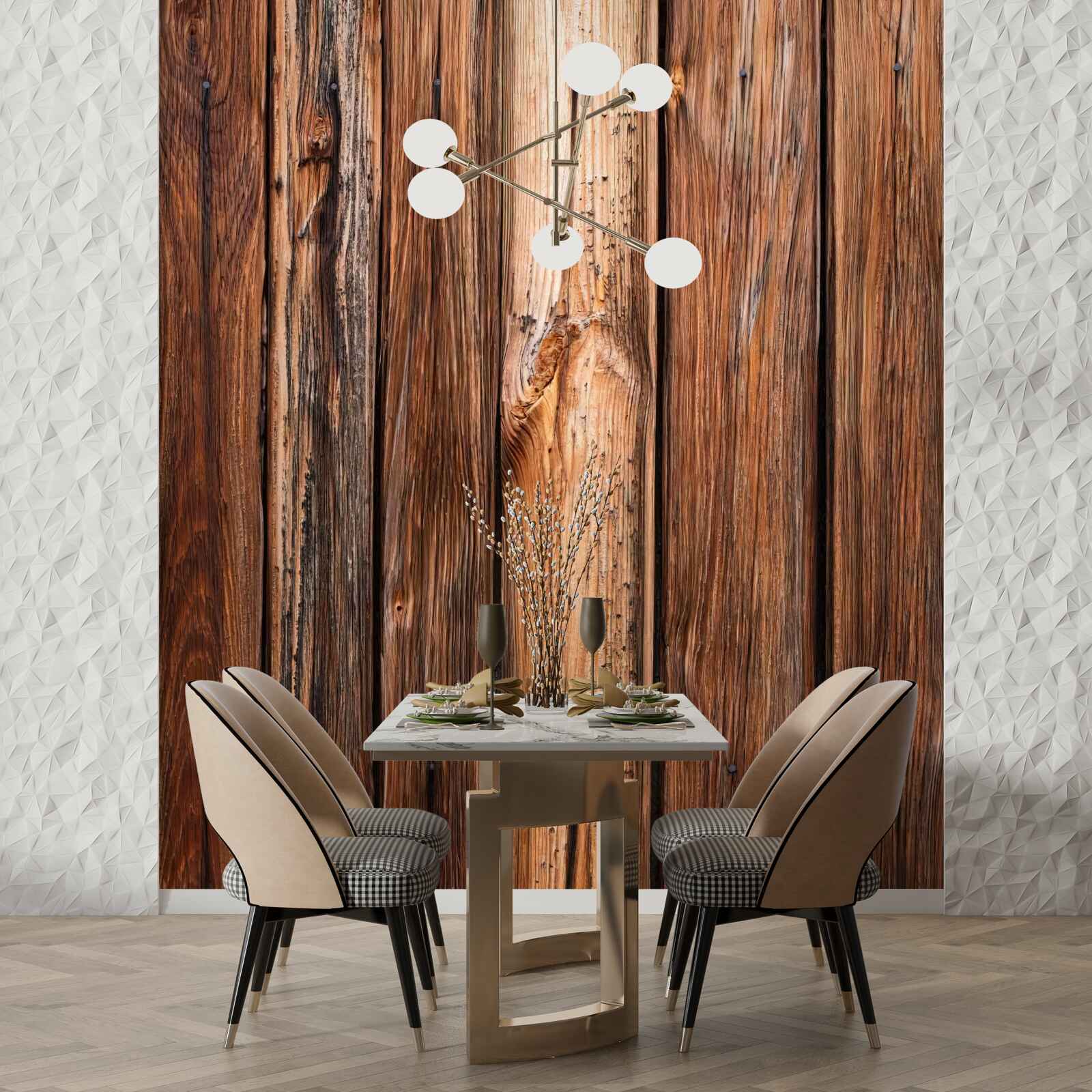 Fototapet fragment de gard din lemn