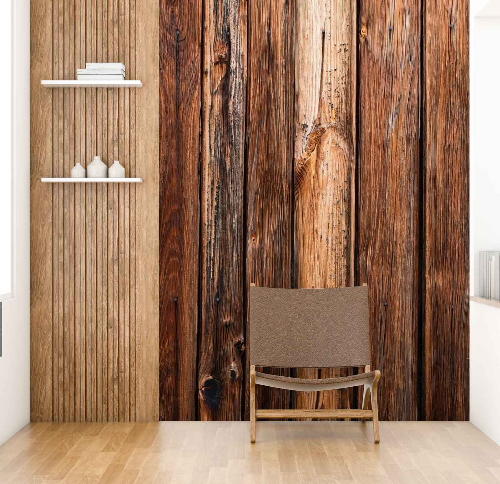 Fototapet fragment de gard din lemn