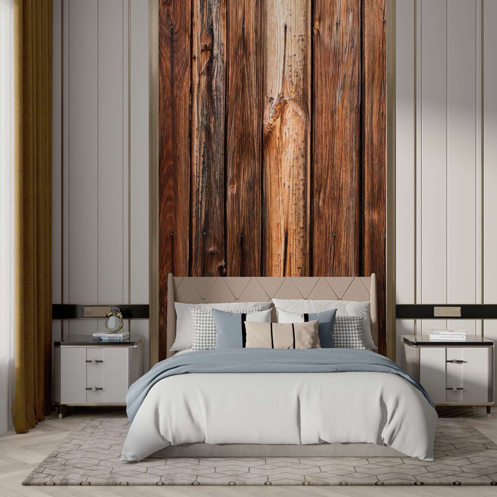 Fototapet fragment de gard din lemn