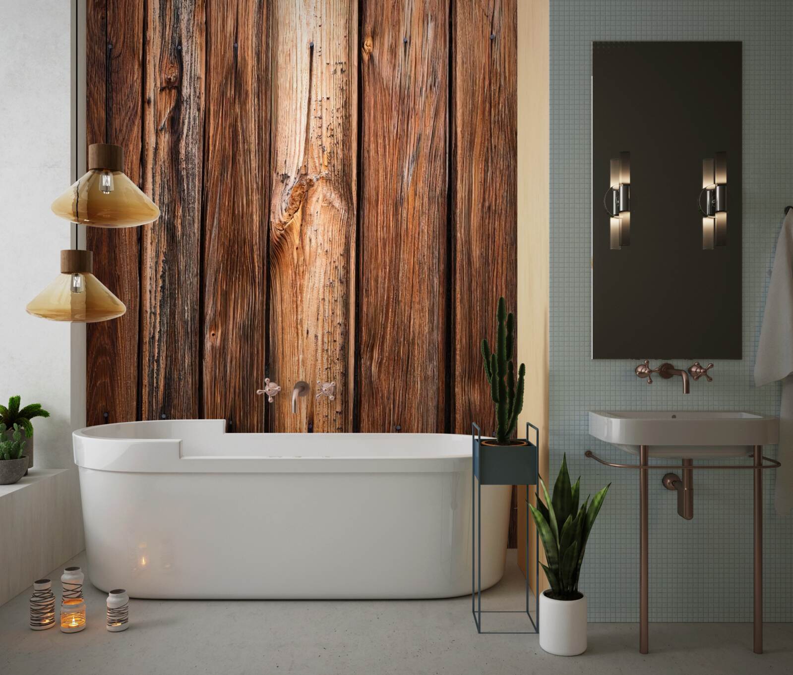 Fototapet fragment de gard din lemn